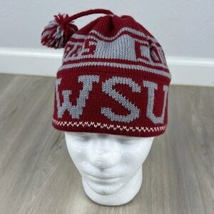 Vintage Washington State Cougars Wapiti Woolies Pure Virgin Wool Beanie Hat Cap